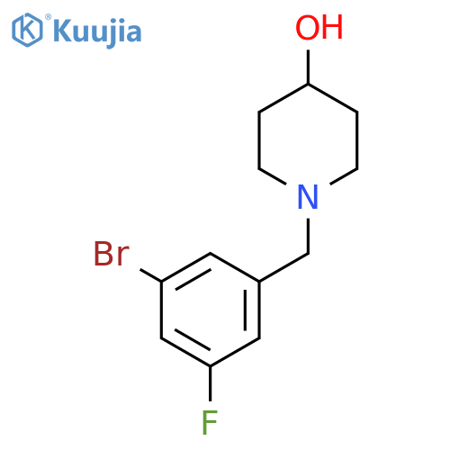 1-(3-Bromo-5-fluorobenzyl)piperidin-4-ol structure