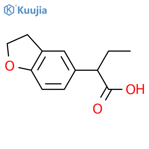 2-(2,3-Dihydro-1-benzofuran-5-yl)butanoic acid structure