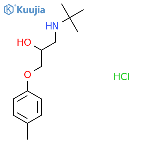1-(tert-butylamino)-3-(4-methylphenoxy)propan-2-ol hydrochloride structure