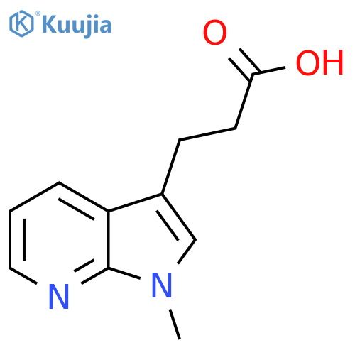 3-{1-methyl-1H-pyrrolo2,3-bpyridin-3-yl}propanoic acid structure