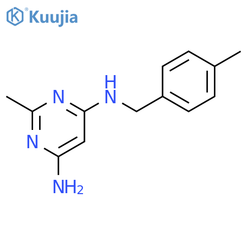 2-methyl-N4-(4-methylbenzyl)pyrimidine-4,6-diamine structure