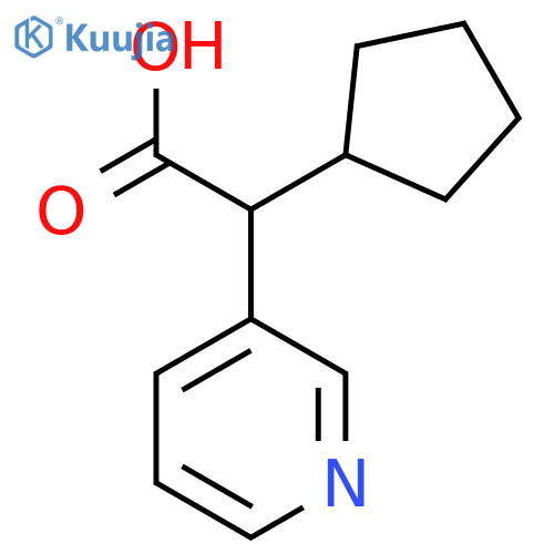 2-Cyclopentyl-2-(pyridin-3-yl)acetic acid structure