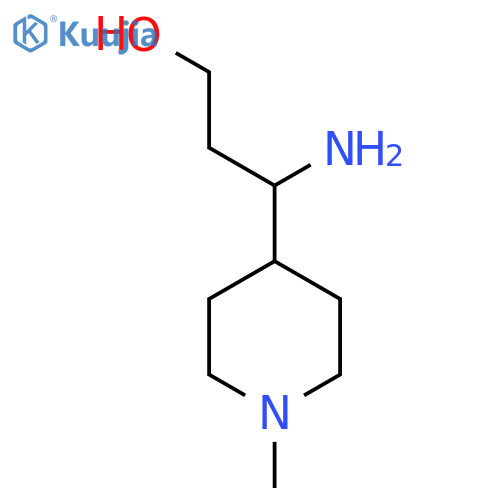 3-amino-3-(1-methylpiperidin-4-yl)propan-1-ol structure