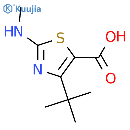 5-Thiazolecarboxylic acid, 4-(1,1-dimethylethyl)-2-(methylamino)- structure
