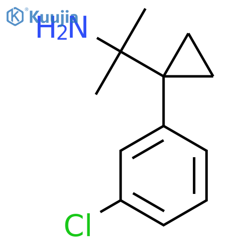 2-1-(3-chlorophenyl)cyclopropylpropan-2-amine structure