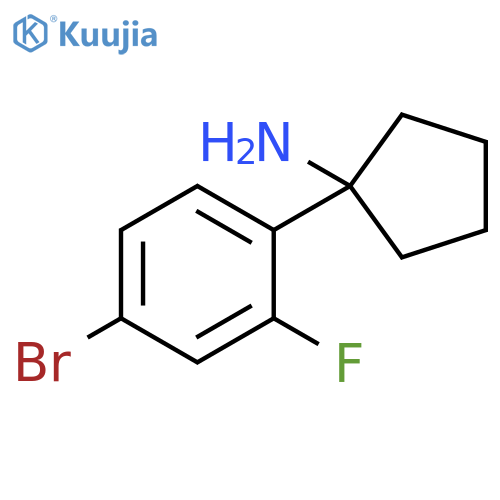 1-(4-bromo-2-fluorophenyl)cyclopentan-1-amine structure