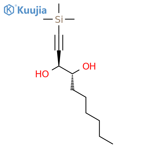 1-Decyne-3,4-diol, 1-(trimethylsilyl)-, (3S,4R)- structure