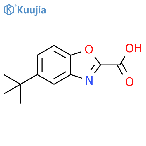 2-Benzoxazolecarboxylic acid, 5-(1,1-dimethylethyl)- structure