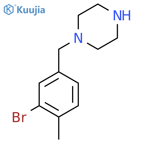 1-(3-bromo-4-methylphenyl)methylpiperazine structure