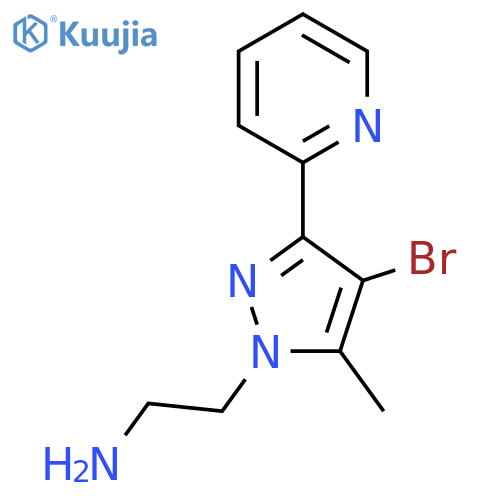 2-(4-Bromo-5-methyl-3-(pyridin-2-yl)-1H-pyrazol-1-yl)ethan-1-amine structure