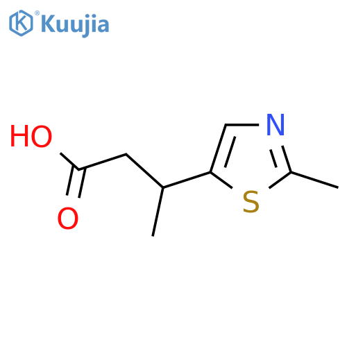 3-(2-Methyl-1,3-thiazol-5-yl)butanoic acid structure