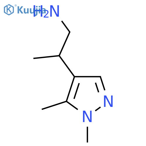 2-(1,5-dimethyl-1H-pyrazol-4-yl)propan-1-amine structure
