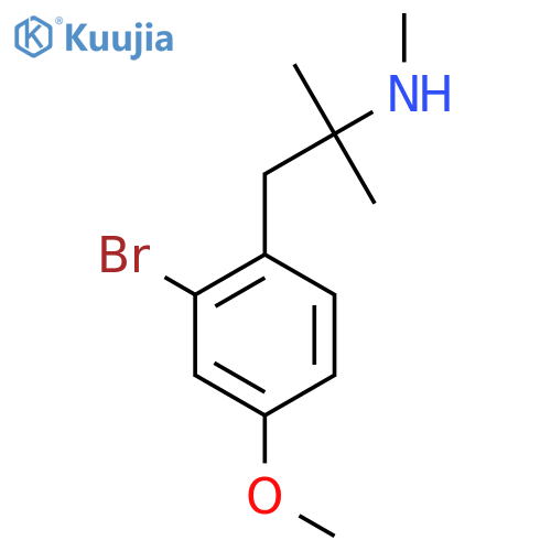 1-(2-bromo-4-methoxyphenyl)-2-methylpropan-2-yl(methyl)amine structure