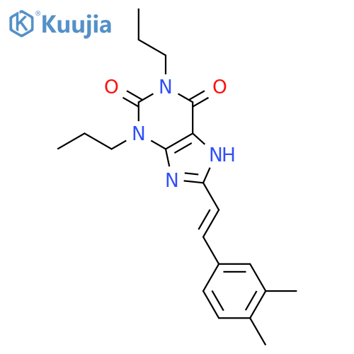 1H-Purine-2,6-dione,8-[2-(3,4-dimethylphenyl)ethenyl]-3,7-dihydro-1,3-dipropyl-, (E)- (9CI) structure