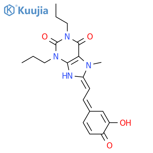 1H-Purine-2,6-dione,8-[2-(3,4-dihydroxyphenyl)ethenyl]-3,7-dihydro-7-methyl-1,3-dipropyl-, (E)-(9CI) structure