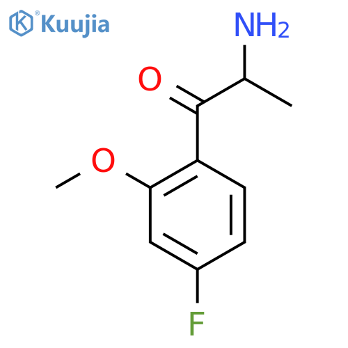 2-amino-1-(4-fluoro-2-methoxyphenyl)propan-1-one structure