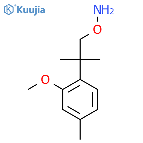 O-2-(2-methoxy-4-methylphenyl)-2-methylpropylhydroxylamine structure