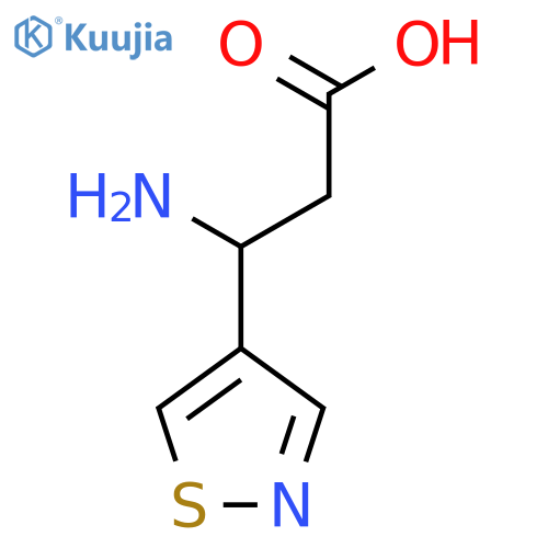 3-amino-3-(1,2-thiazol-4-yl)propanoic acid structure