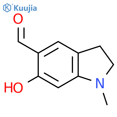 6-Hydroxy-1-methyl-2,3-dihydroindole-5-carbaldehyde structure