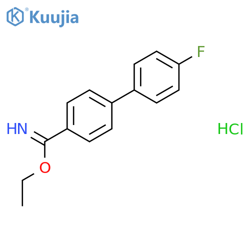 [1,1'-Biphenyl]-4-carboximidic acid, 4'-fluoro-, ethyl ester, hydrochloride structure