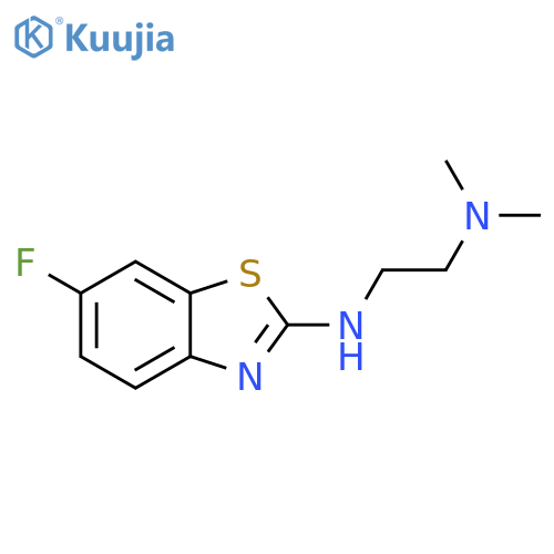 N-2-(dimethylamino)ethyl-6-fluoro-1,3-benzothiazol-2-amine structure