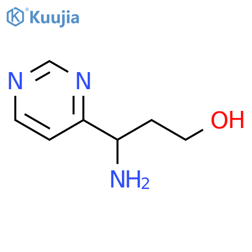 3-amino-3-(pyrimidin-4-yl)propan-1-ol structure