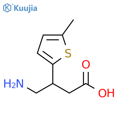 4-amino-3-(5-methylthiophen-2-yl)butanoic acid structure
