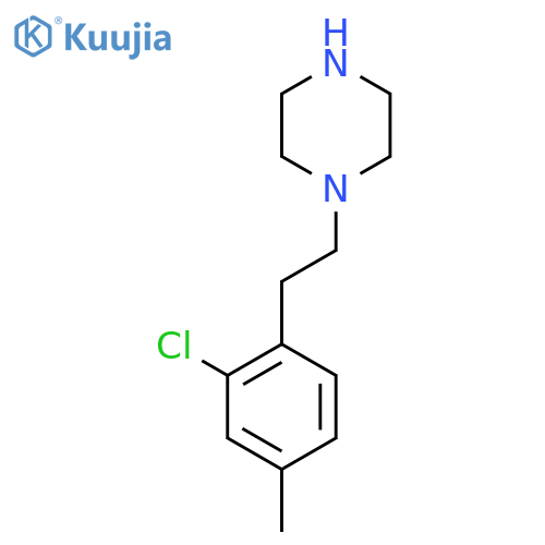1-2-(2-chloro-4-methylphenyl)ethylpiperazine structure