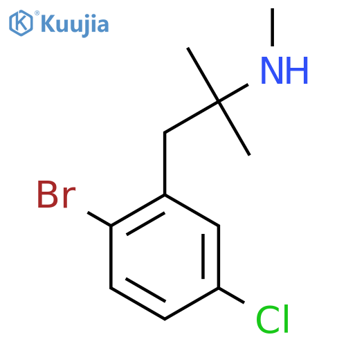 1-(2-bromo-5-chlorophenyl)-2-methylpropan-2-yl(methyl)amine structure