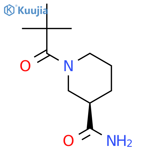 (R)-1-pivaloylpiperidine-3-carboxamide structure
