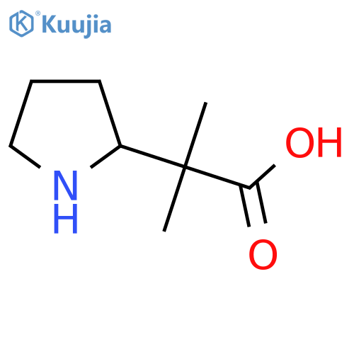 2-methyl-2-(pyrrolidin-2-yl)propanoic acid structure