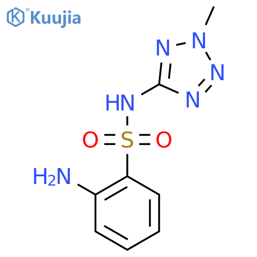 2-amino-N-(2-methyltetrazol-5-yl)benzenesulfonamide structure