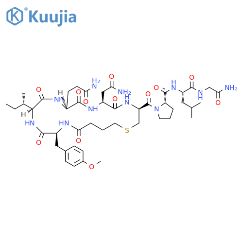 Glycinamide, N-(4-mercapto-1-oxobutyl)-O-methyl-L-tyrosyl-L-isoleucyl-L-glutaminyl-L-asparaginyl-D-cysteinyl-L-prolyl-L-leucyl-, cyclic (1→5)-thioether structure