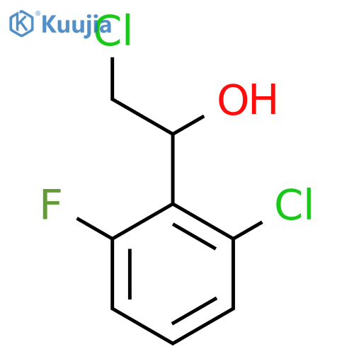 2-chloro-1-(2-chloro-6-fluorophenyl)ethan-1-ol structure