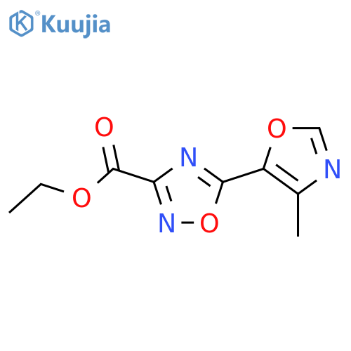 ethyl 5-(4-methyl-1,3-oxazol-5-yl)-1,2,4-oxadiazole-3-carboxylate structure