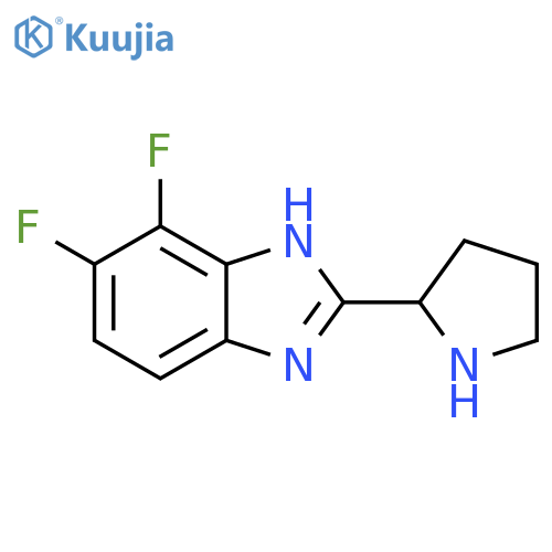 4,5-Difluoro-2-(pyrrolidin-2-yl)-1H-benzodimidazole structure