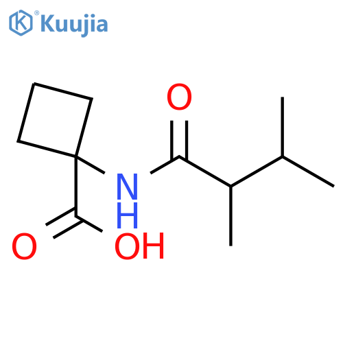 1-(2,3-dimethylbutanamido)cyclobutane-1-carboxylic acid structure