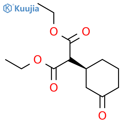 Propanedioic acid, [(1S)-3-oxocyclohexyl]-, diethyl ester structure
