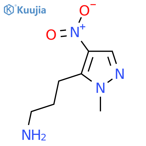 3-(1-methyl-4-nitro-1H-pyrazol-5-yl)propan-1-amine structure