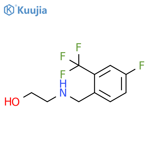 2-({4-Fluoro-2-(Trifluoromethyl)PhenylMethyl}Amino)Ethan-1-Ol structure