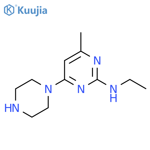 N-Ethyl-4-methyl-6-(piperazin-1-yl)pyrimidin-2-amine structure