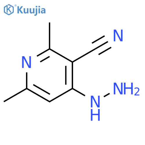4-HYDRAZINYL-2,6-DIMETHYLPYRIDINE-3-CARBONITRILE structure