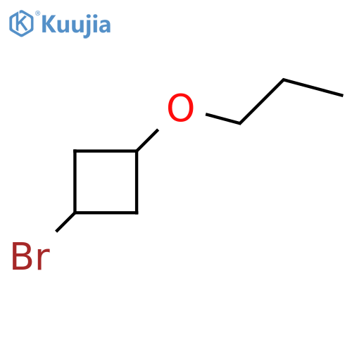 1-bromo-3-propoxycyclobutane, Mixture of diastereomers structure
