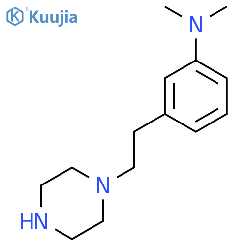 N,N-dimethyl-3-2-(piperazin-1-yl)ethylaniline structure