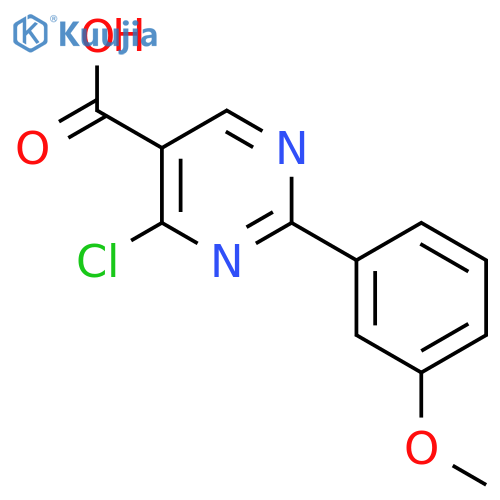 4-chloro-2-(3-methoxyphenyl)pyrimidine-5-carboxylic acid structure