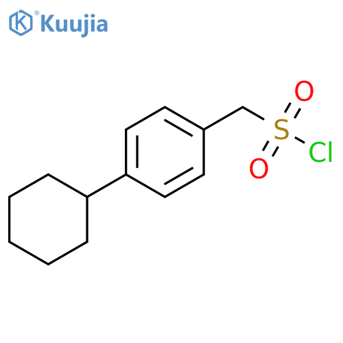 (4-cyclohexylphenyl)methanesulfonyl chloride structure