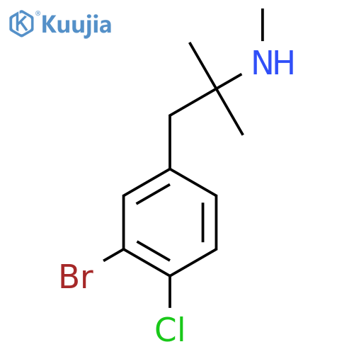 1-(3-bromo-4-chlorophenyl)-2-methylpropan-2-yl(methyl)amine structure