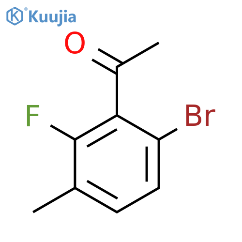 1-(6-Bromo-2-fluoro-3-methylphenyl)ethanone structure