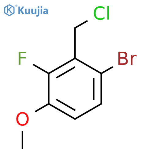 1-Bromo-2-(chloromethyl)-3-fluoro-4-methoxybenzene structure