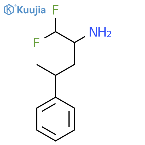 1,1-difluoro-4-phenylpentan-2-amine structure